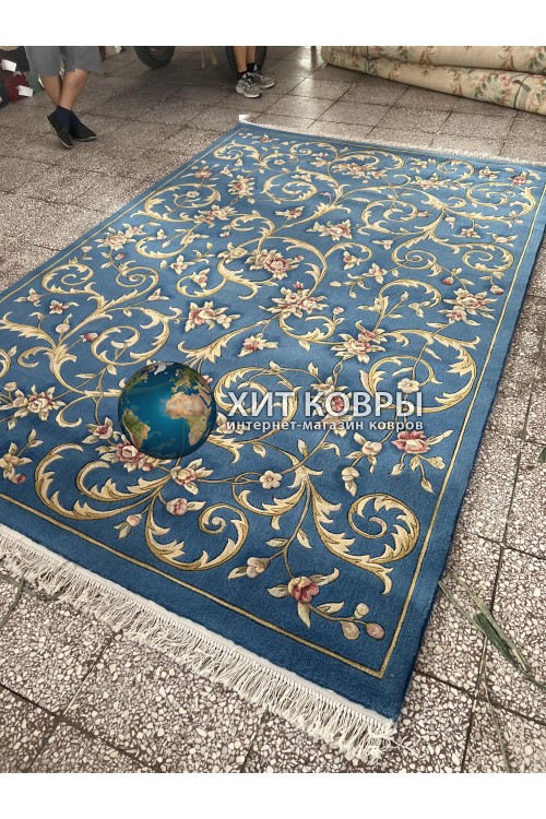 Китайский шерстяной ковер 0054027 Бирюзовый